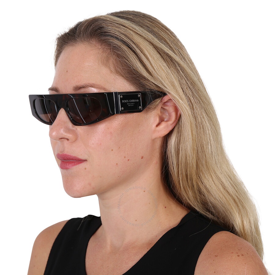Dolce and Gabbana Dark Brown Browline Ladies Sunglasses DG4411 502/73 54 - 2