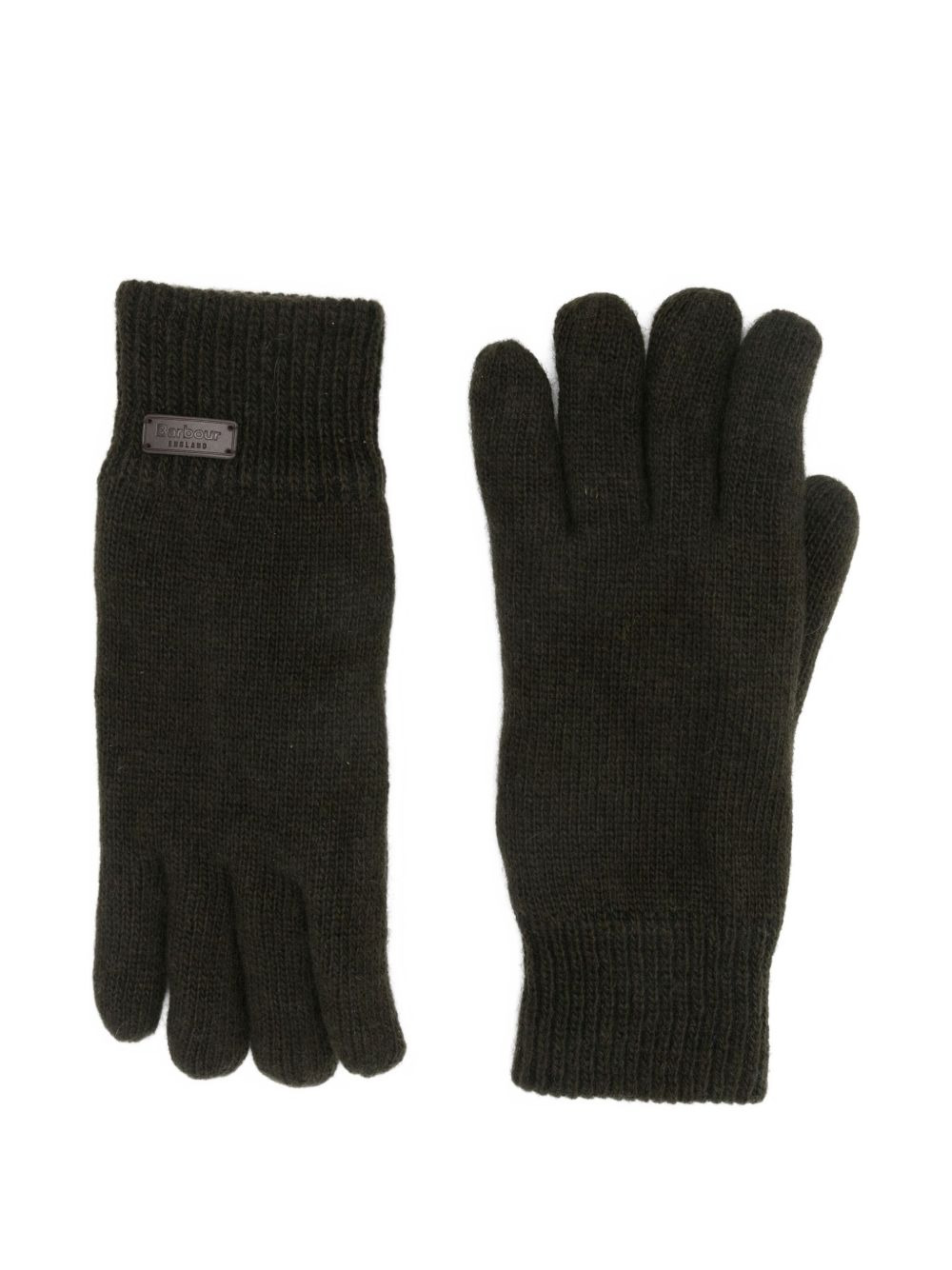 logo-patch gloves - 1
