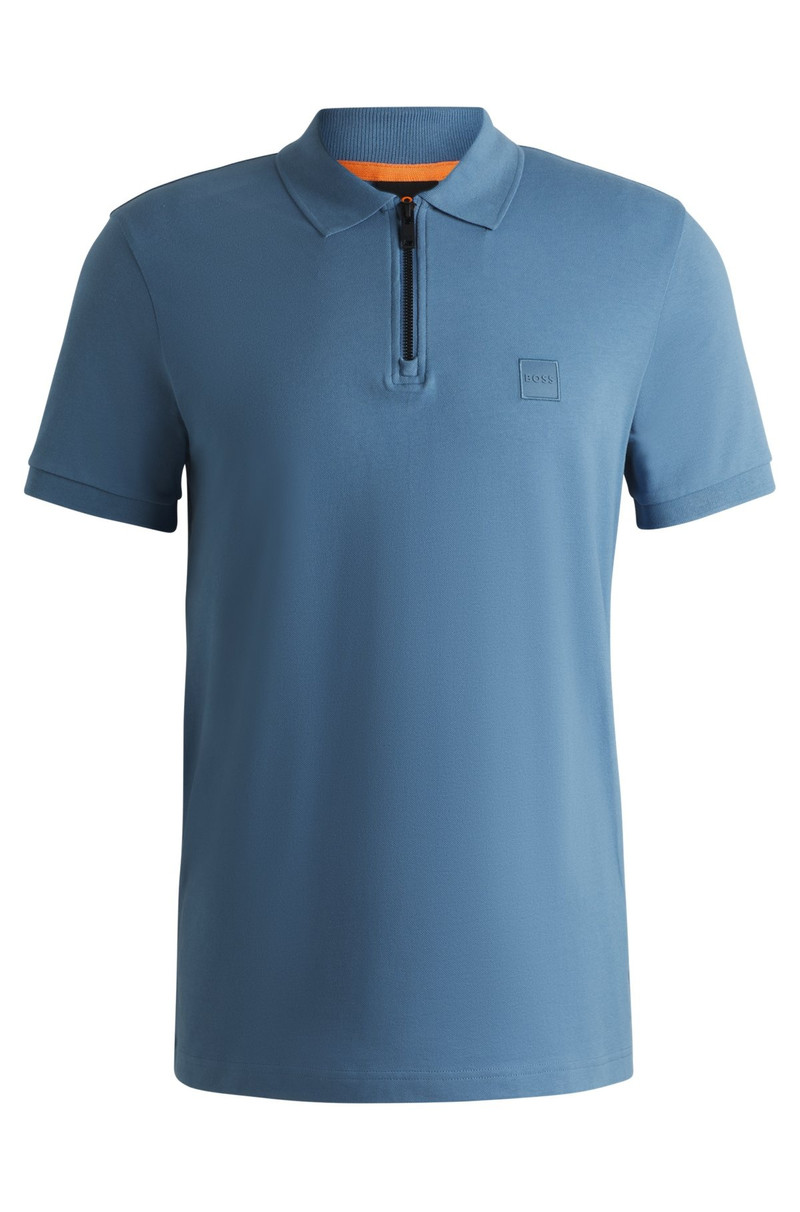 SLIM-FIT KNIT POLO IN STRETCH-COTTON PIQUÉ - 1