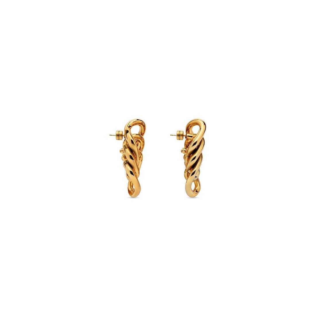 Women's Linked Earrings in Gold - 3