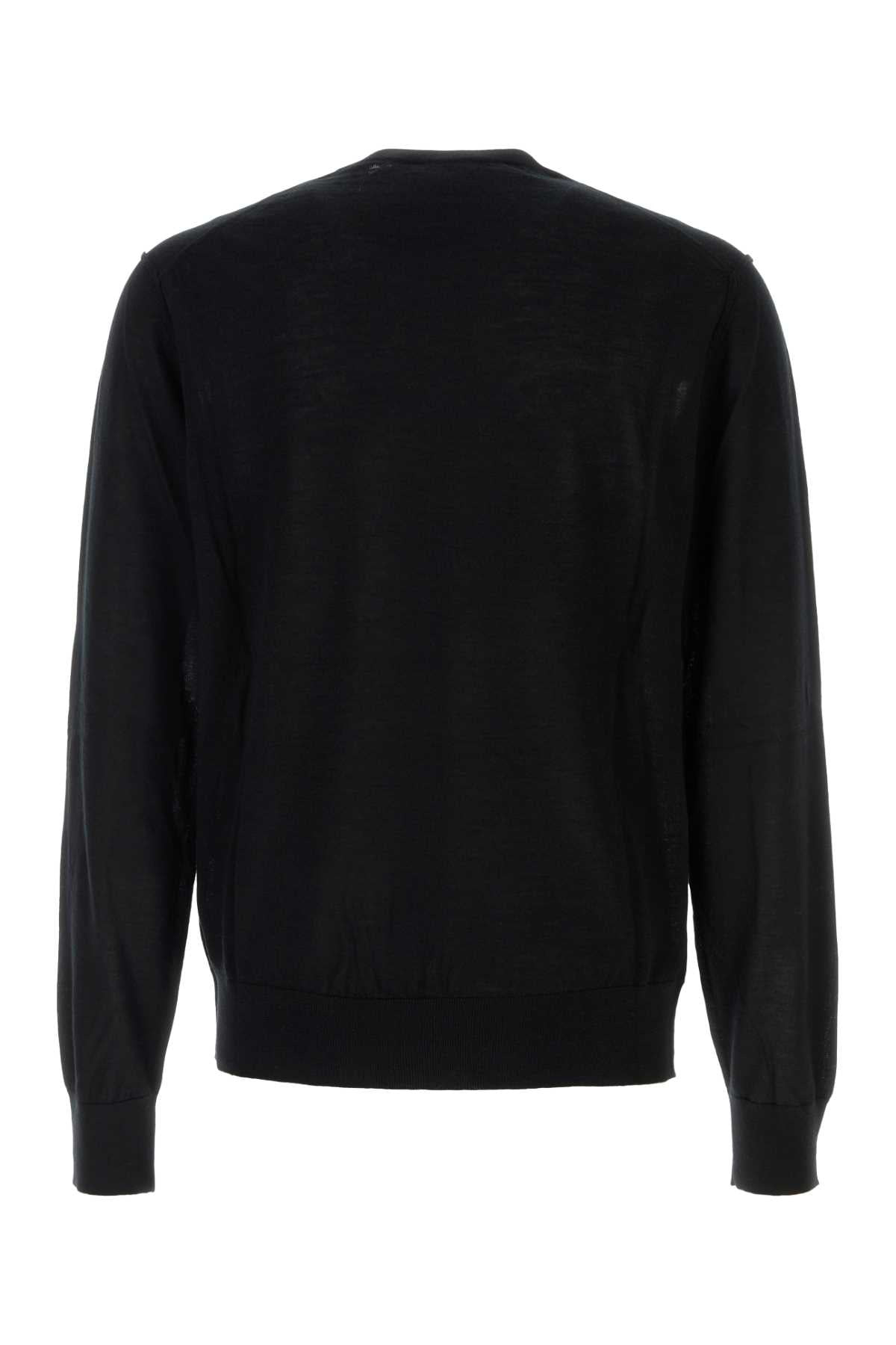 Dolce & Gabbana Men Black Cashmere Sweater - 2