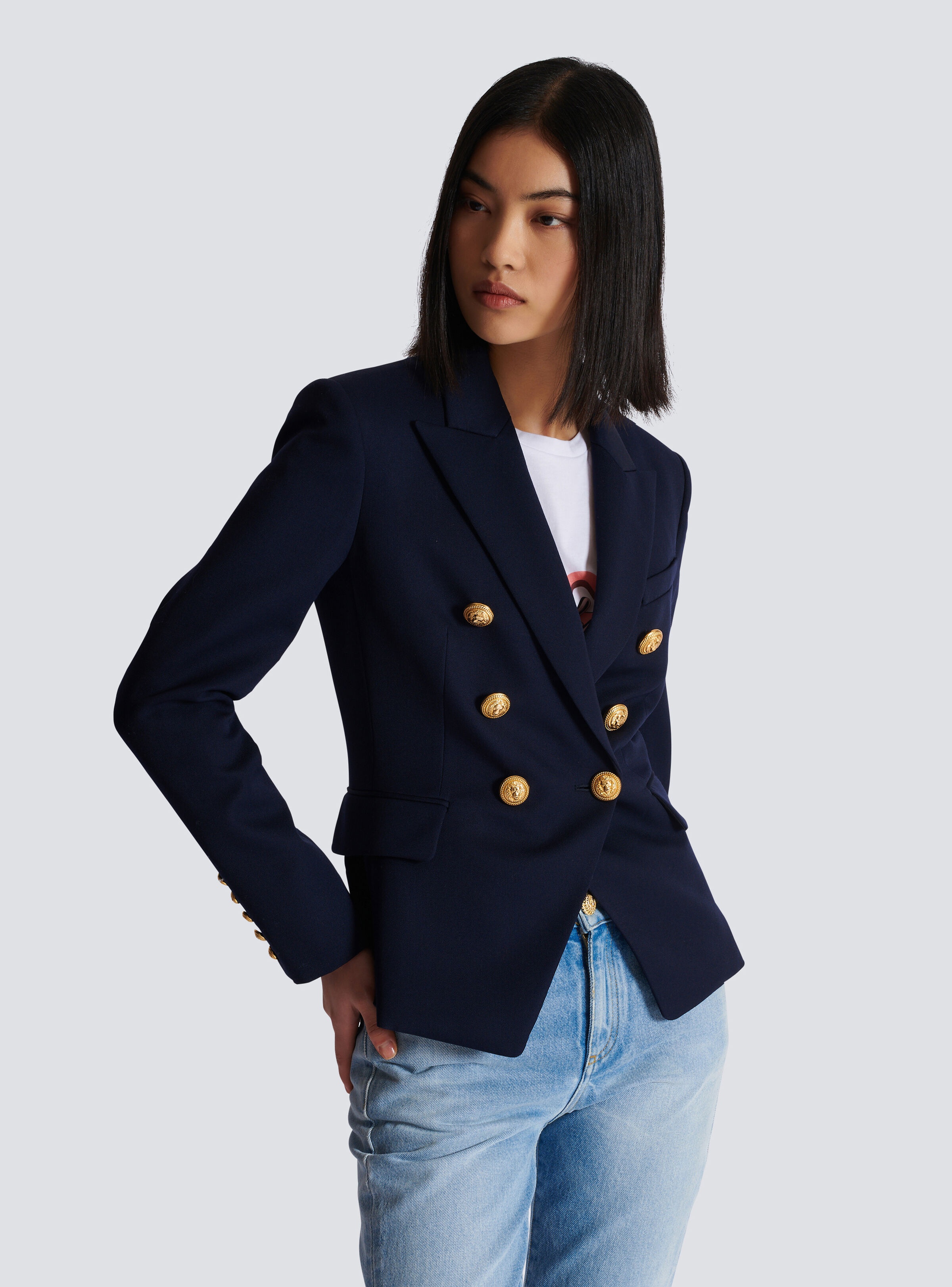 Wool double-breasted jacket - 7