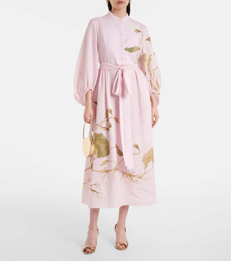 Erdem Printed linen midi dress outlook