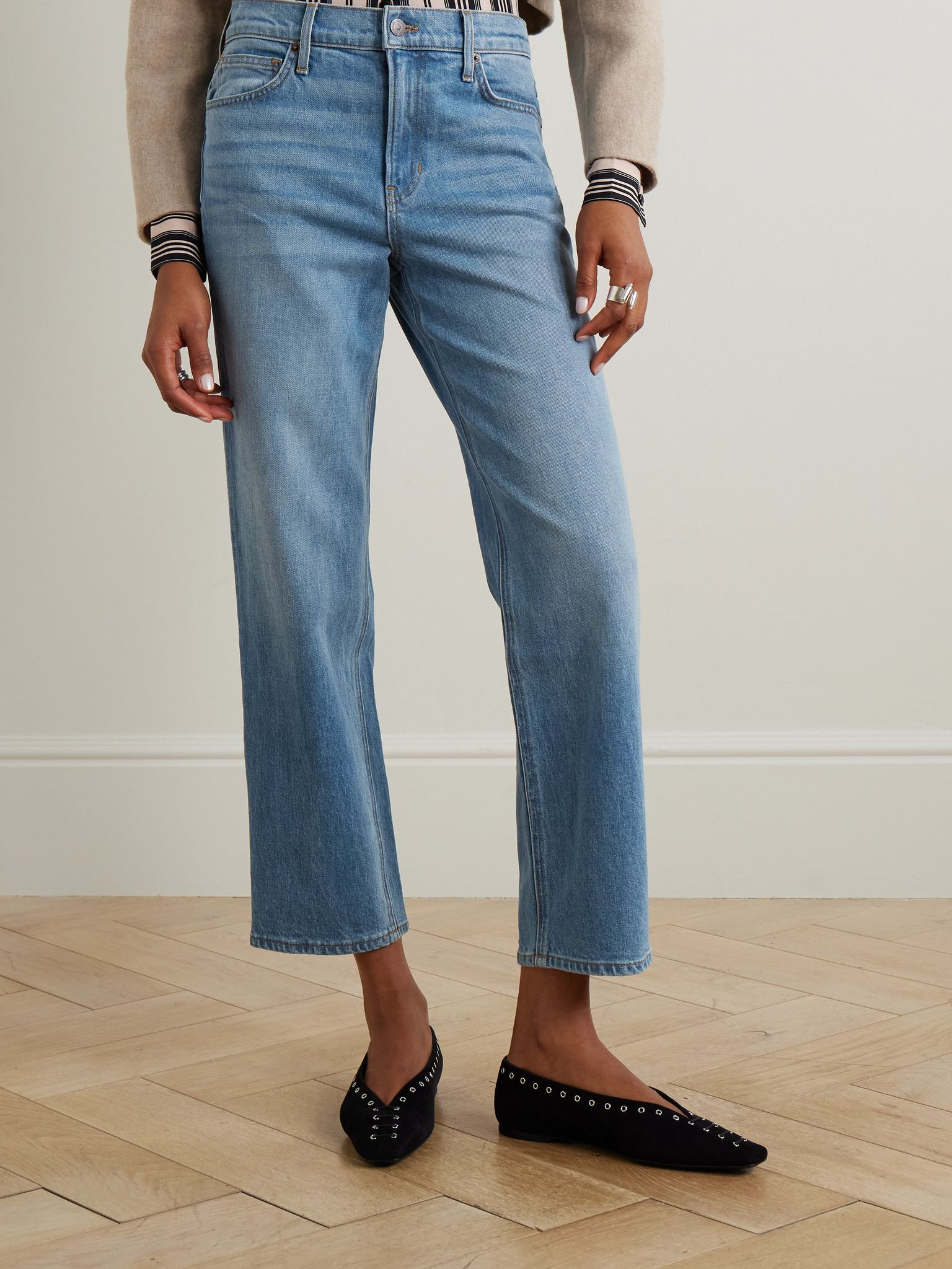 Leah mid-rise straight-leg jeans Mid denim - 3