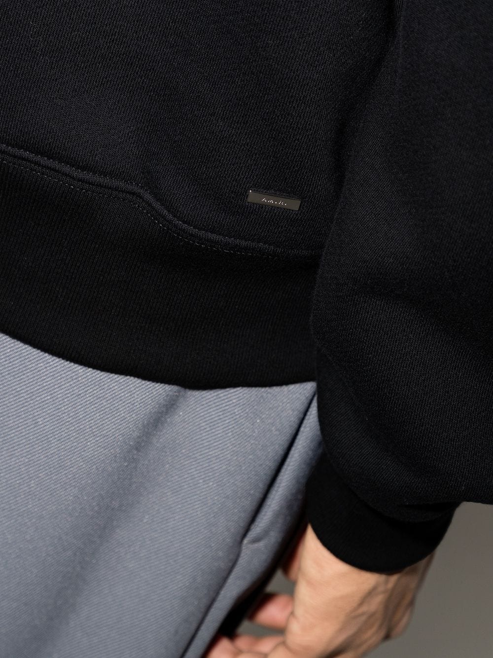 logo-print cotton hoodie - 4
