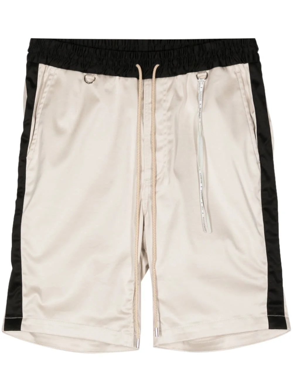 colour-block cotton shorts - 1