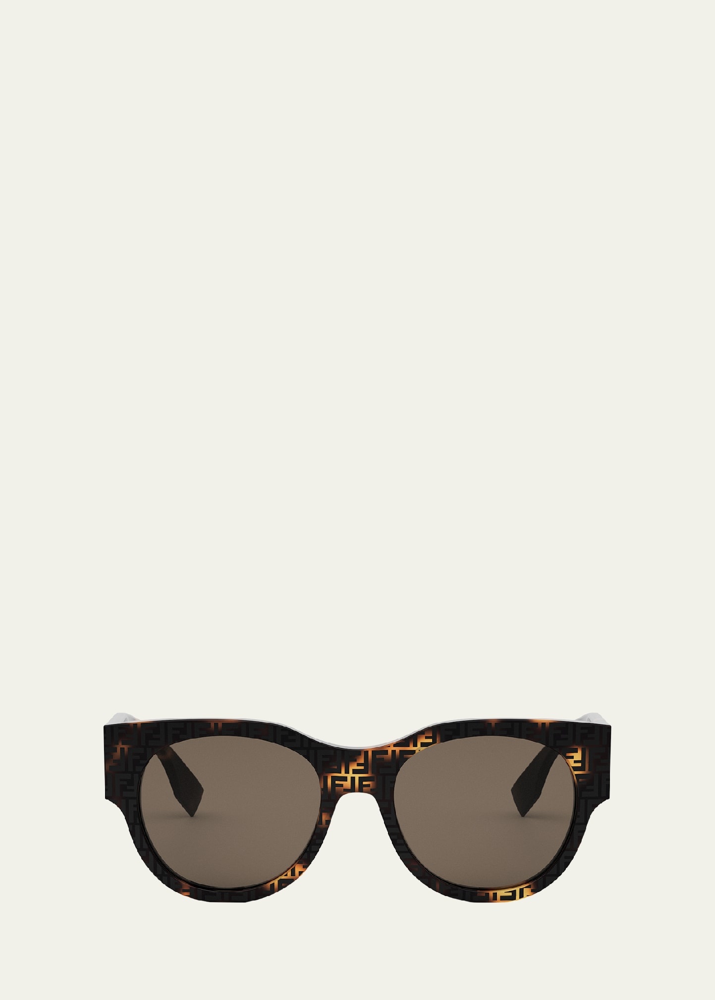 Baguette Logo Round Acetate Sunglasses - 1