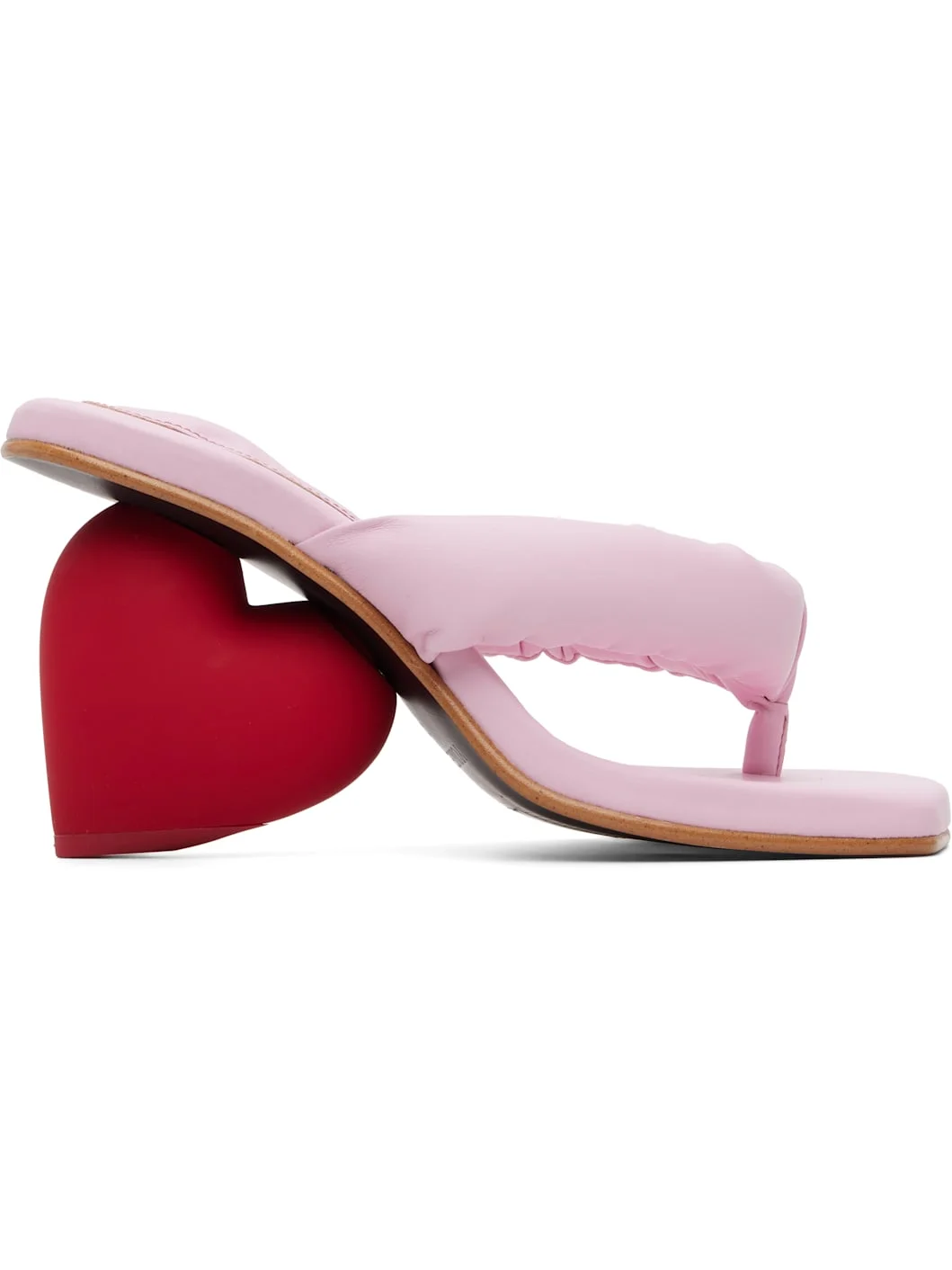 Pink Love Mule Heeled Sandals - 1