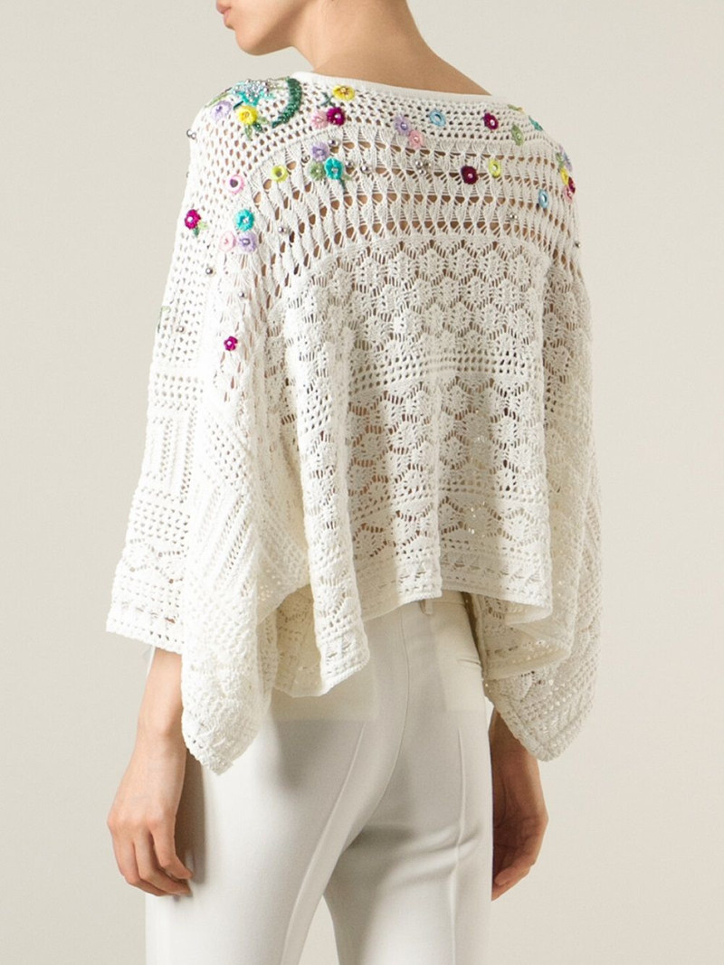 embroidered crochet poncho 4