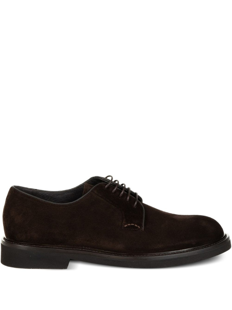 lace-up suede derby shoes 1