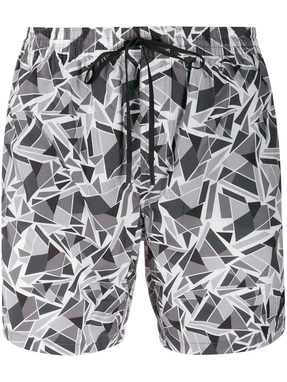 geometric-print swim shorts - 1