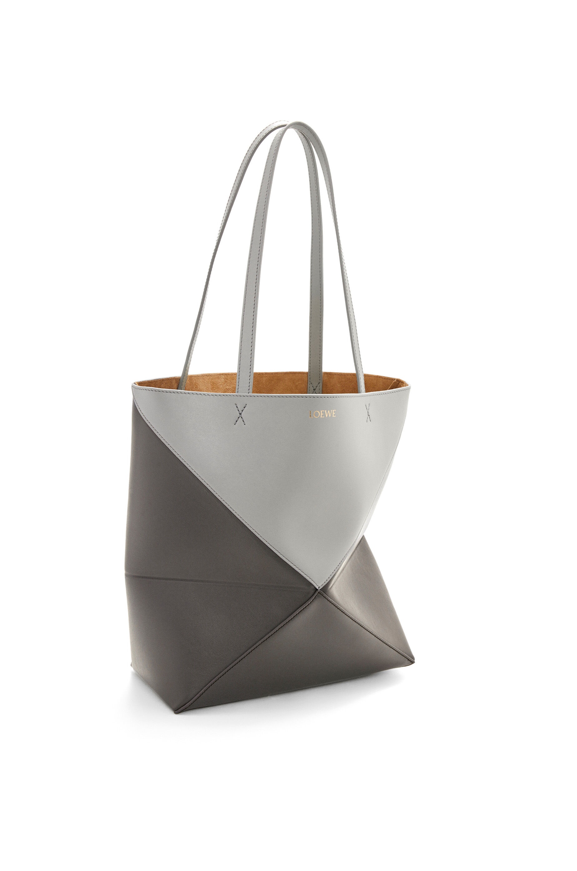 Puzzle Fold Tote in shiny calfskin - 4