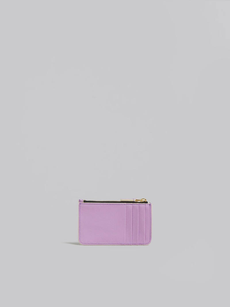 LILAC SAFFIANO LEATHER CARD CASE 3