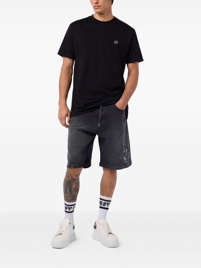 PHILIPP PLEIN monogram round-neck T-shirt outlook