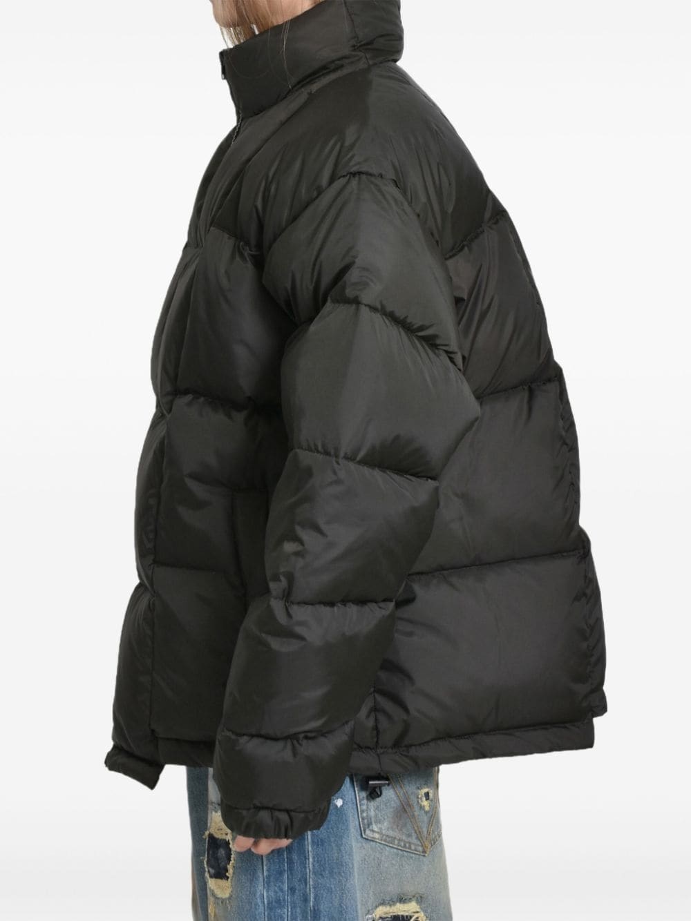 logo-embroidered padded jacket - 5