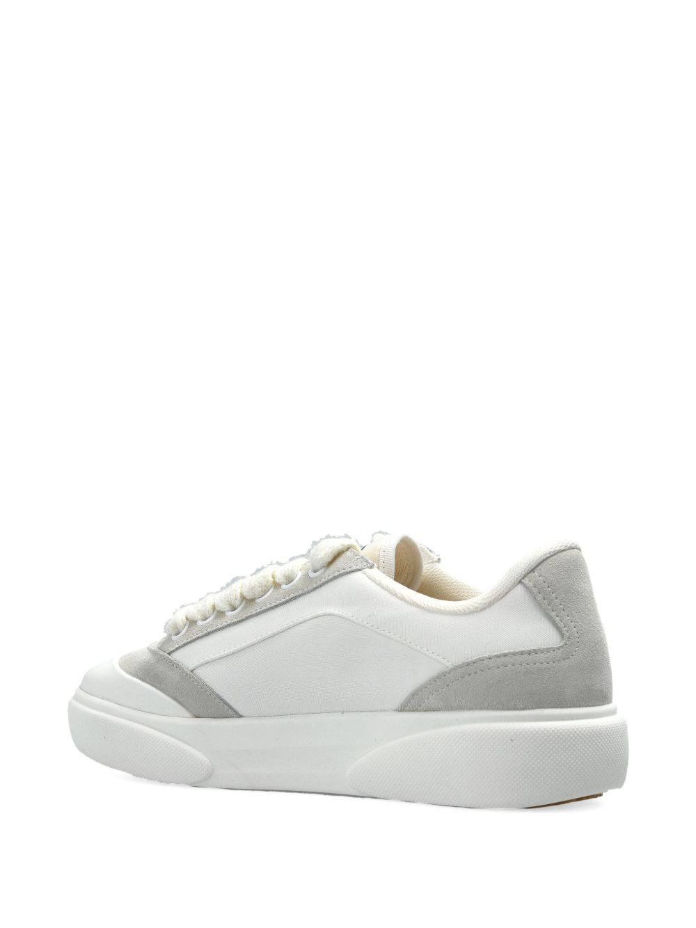 suede-panel leather low-top sneakers - 4