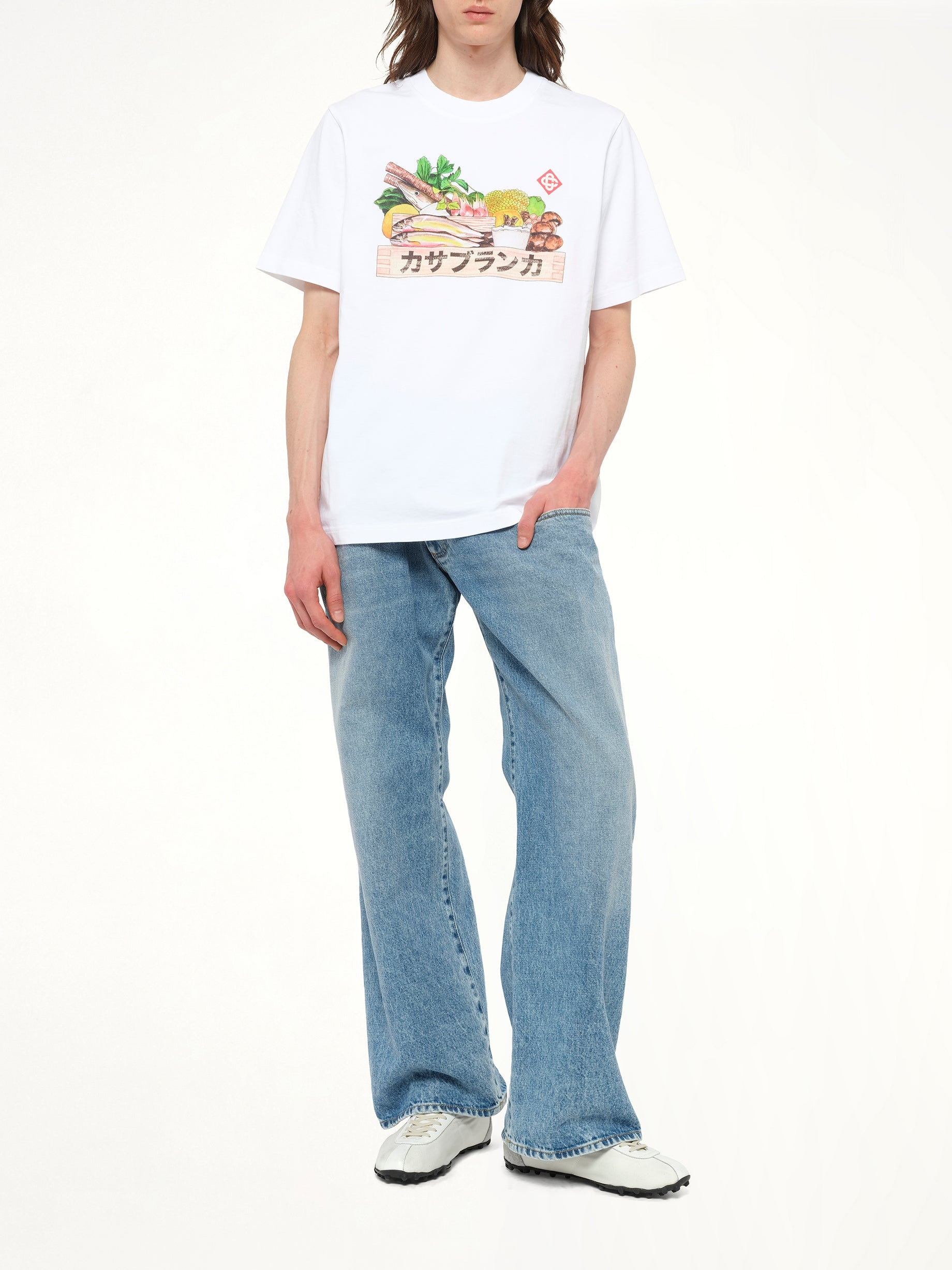 Casablanca Ingredient Printed T-Shirt in White - 4