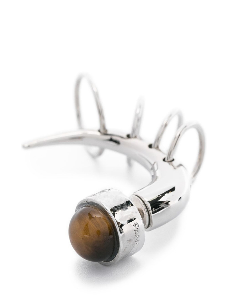 PANCONESI Pierced Spina ring detail earrings outlook