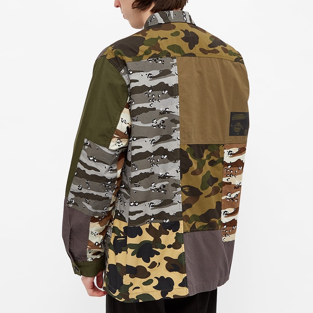 A Bathing Ape Crazy Camo Relaxed Military Shirt - 5