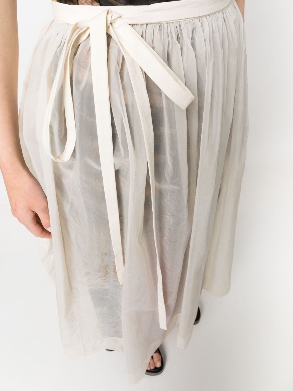 semi-sheer full midi skirt - 5