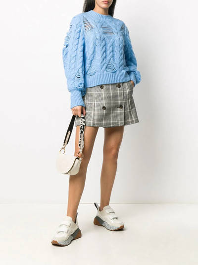 Stella McCartney oversized ripped crew neck jumper outlook