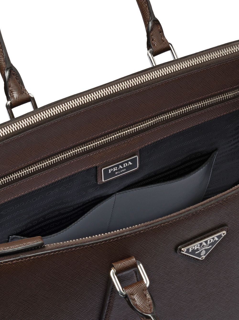 Saffiano leather briefcase - 5