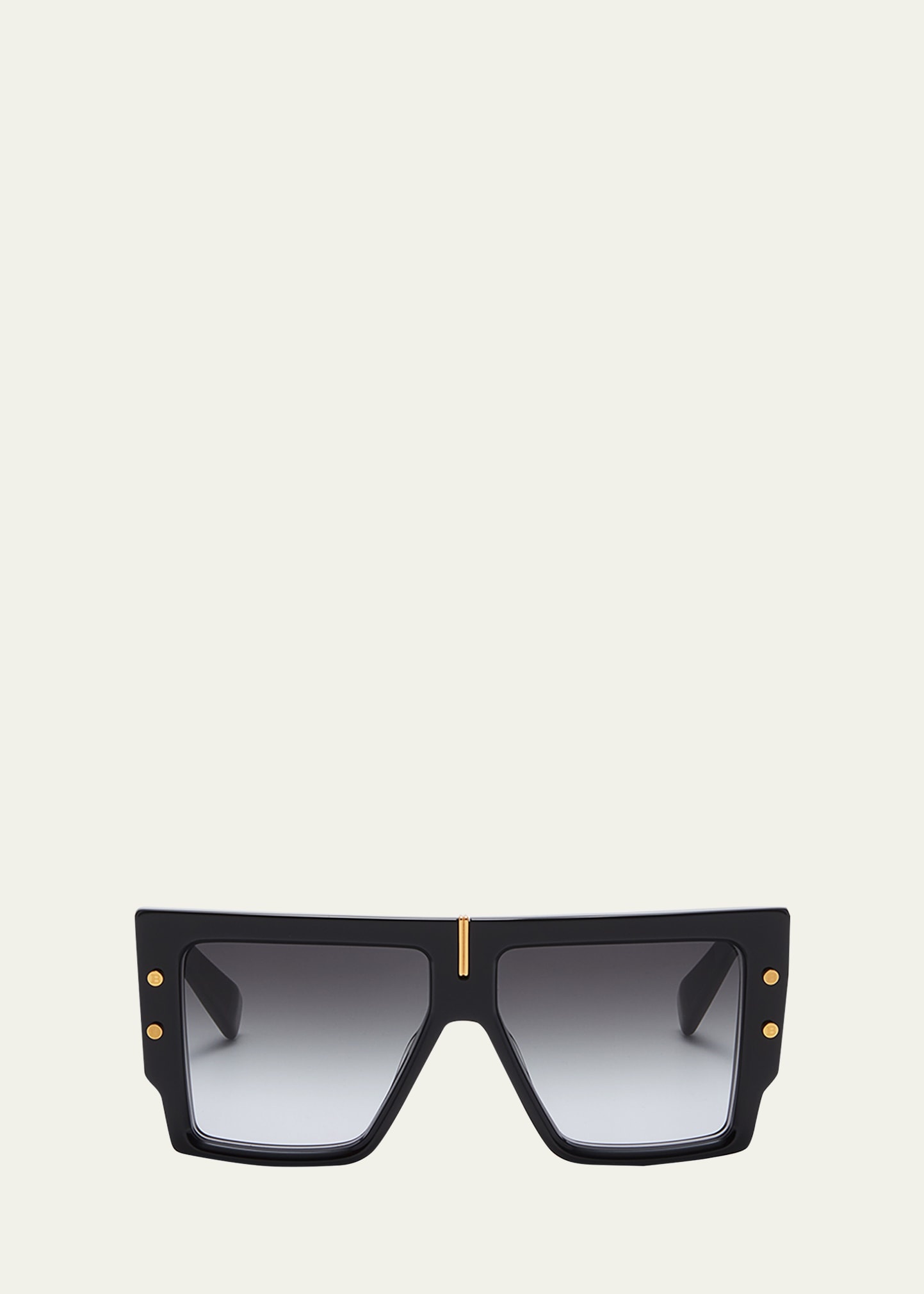 B-Grand Acetate & Titanium Square Sunglasses - 1