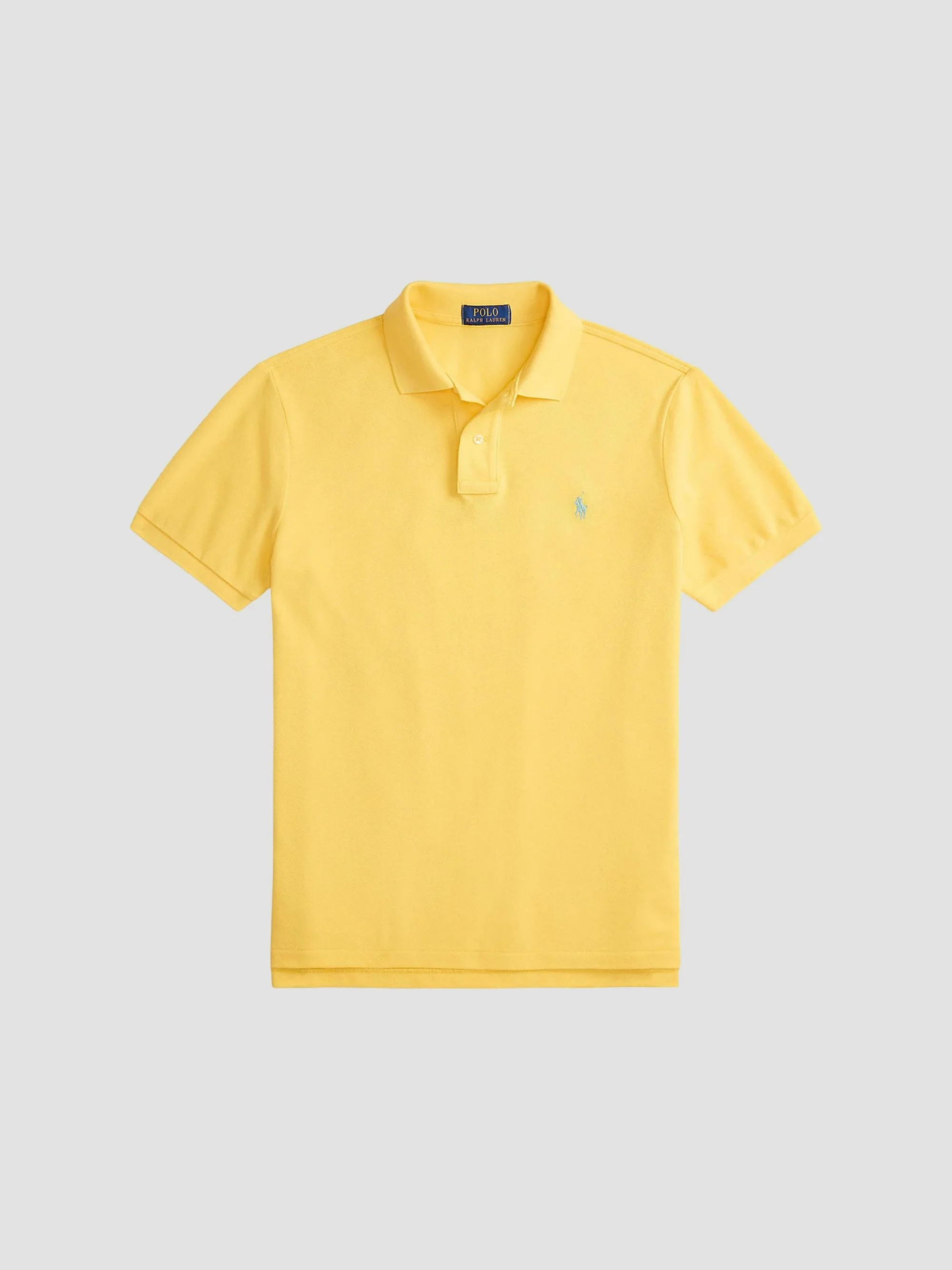Men's Custom-Slim-Fit Mesh Polo Shirt - Sunfish Yellow - 1