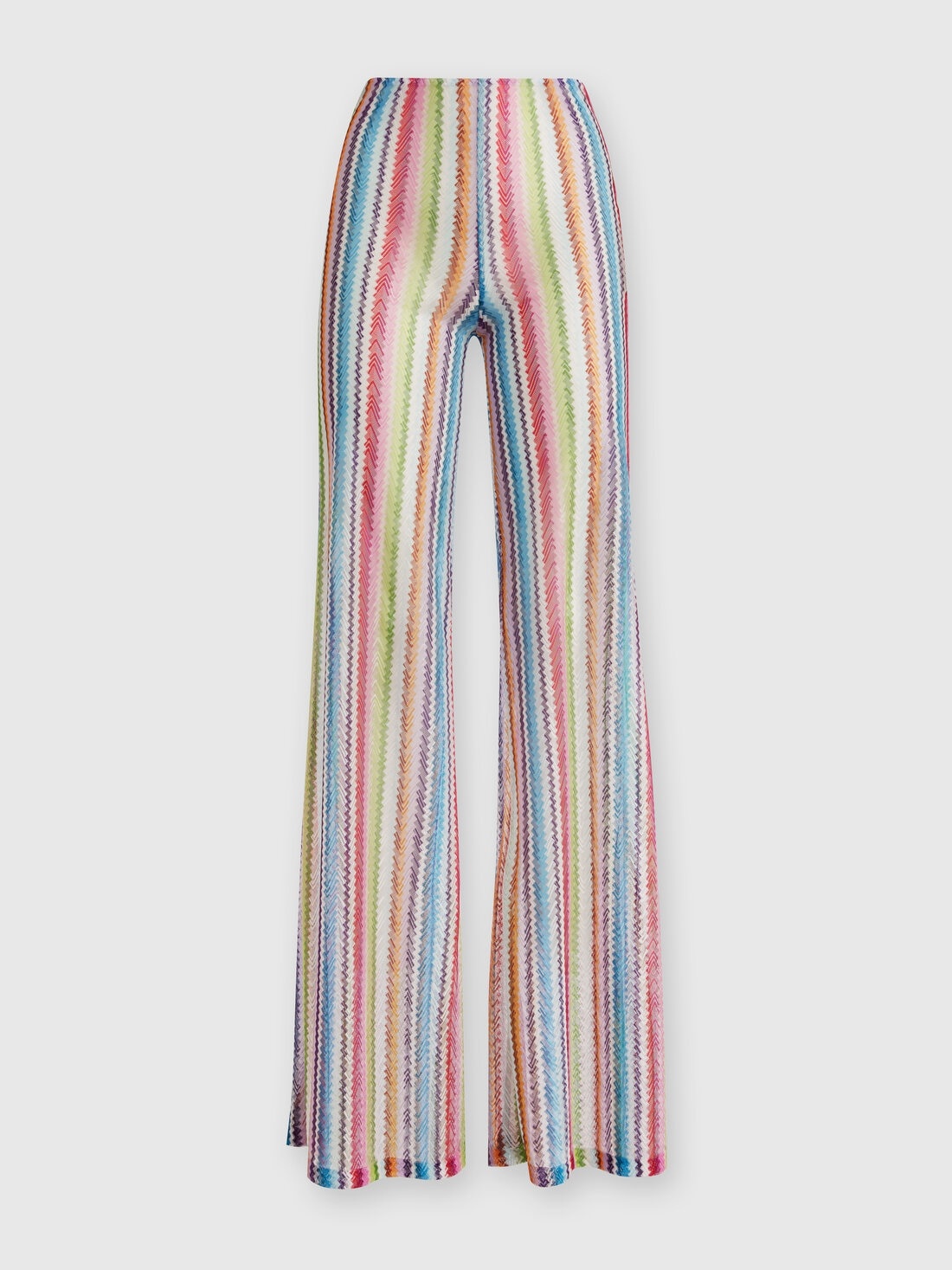 Low-waisted cover-up trousers with zig zag print - 1
