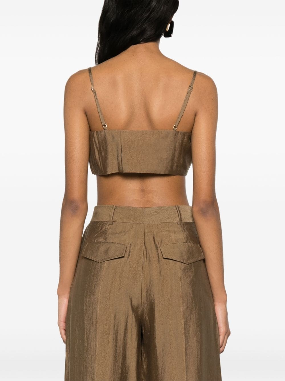 Tereza square-neck crop top - 4