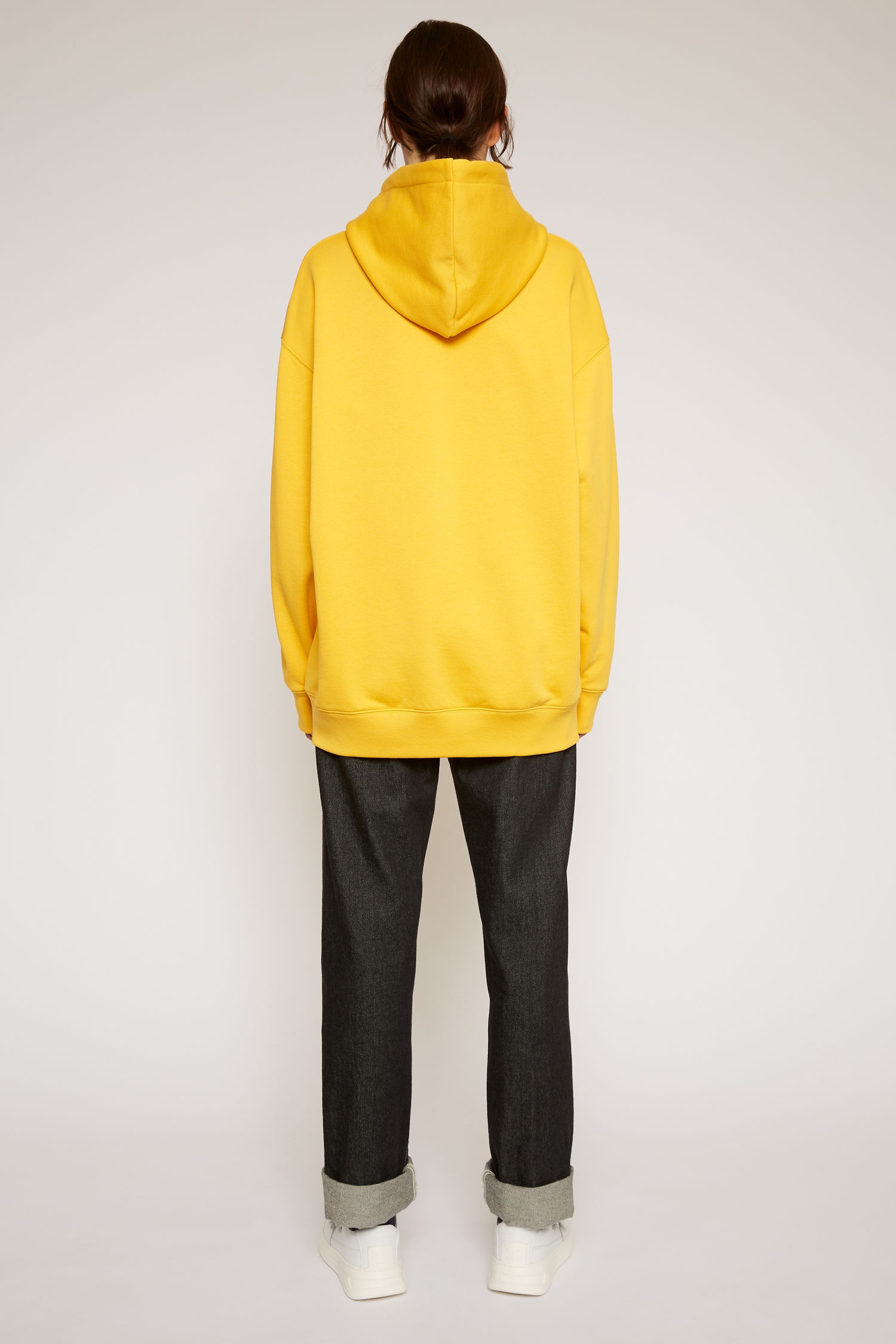 Oversized hooded sweatshirt honey yellow - 5