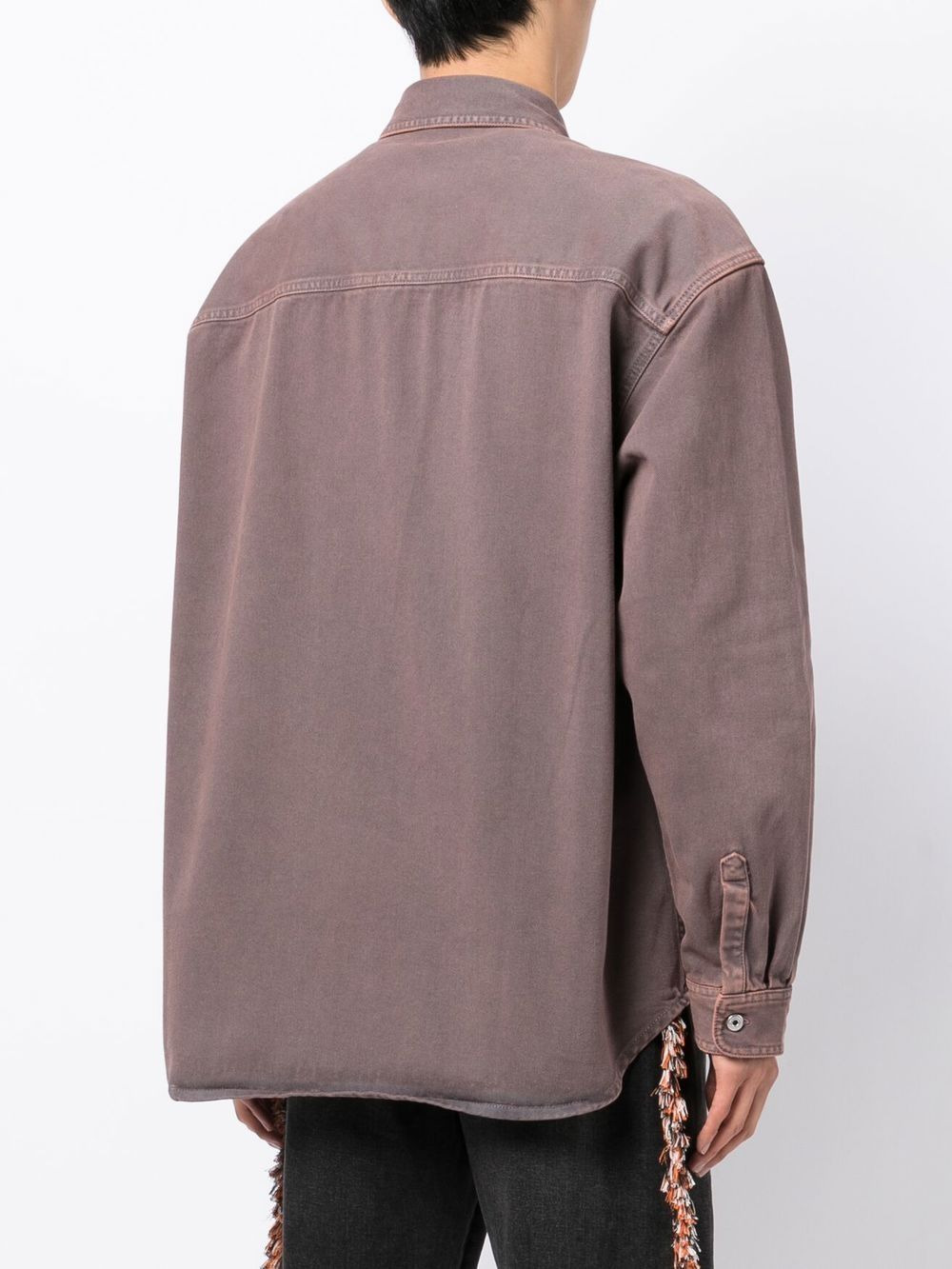 Cross-motif long-sleeved shirt - 4