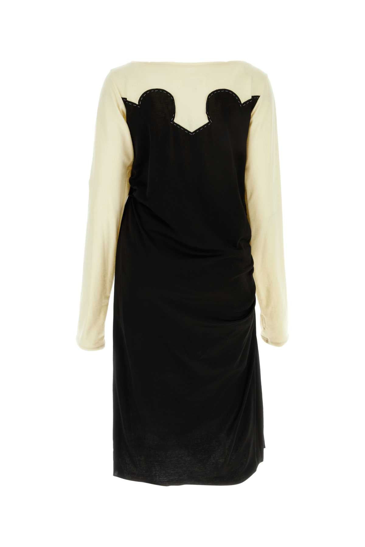 Maison Margiela Women Two-Tone Jersey Dress - 2