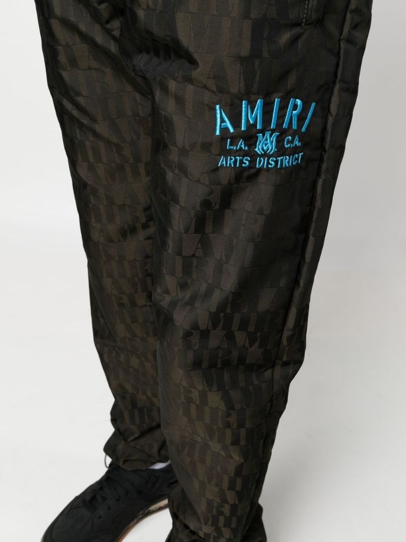 logo-embroidered jacquard track pants - 4