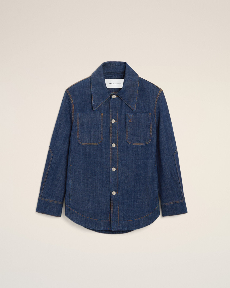 BLUE COTTON AMI DE COEUR WORKER WORKER OVERSHIRT 1