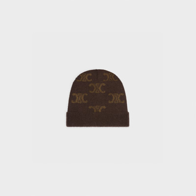 CELINE beanie in monogram wool, cashmere and silk outlook