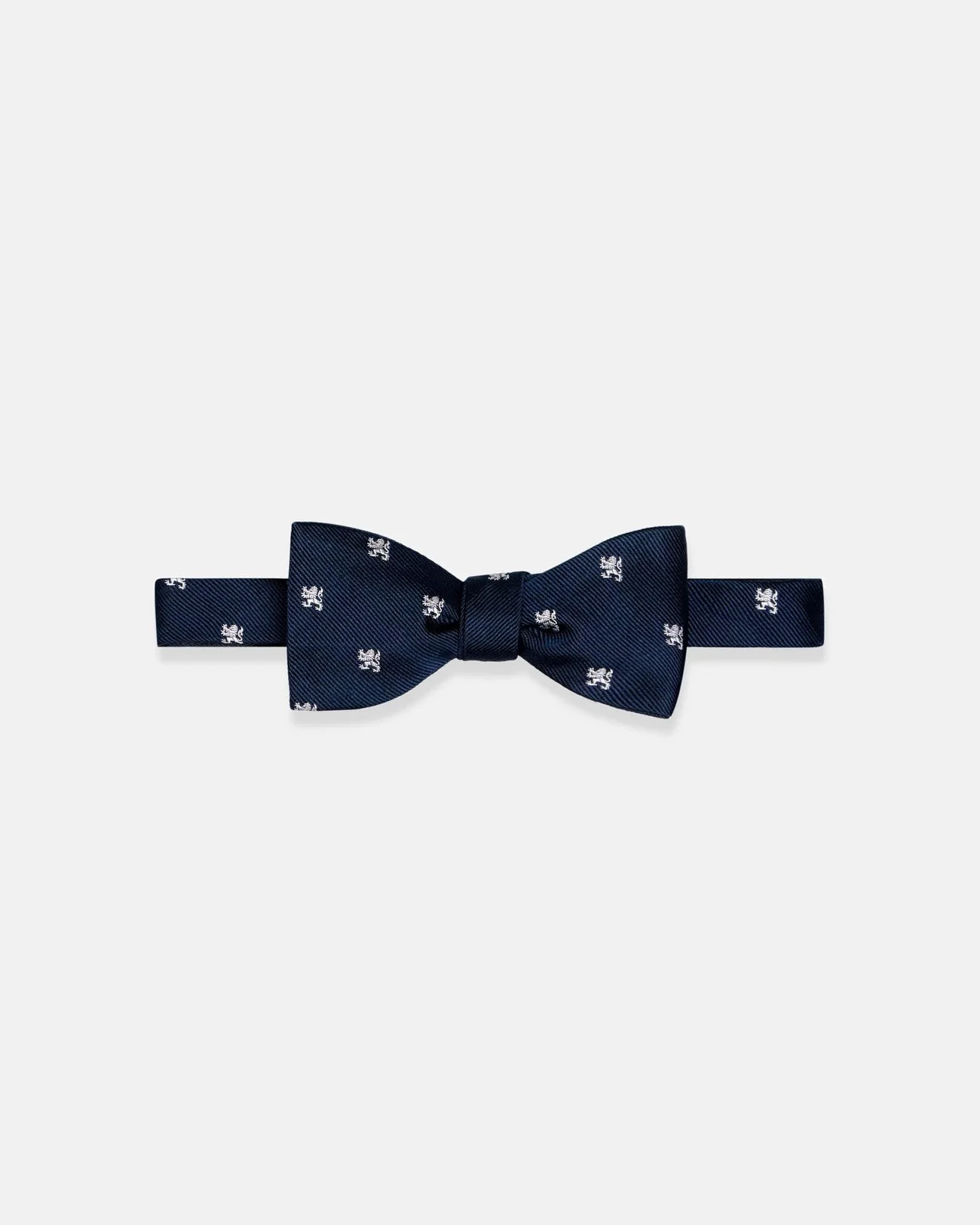 MADE-IN-ENGLAND NAVY GRIFFIN NAVY CLUB BOW TIE - 1