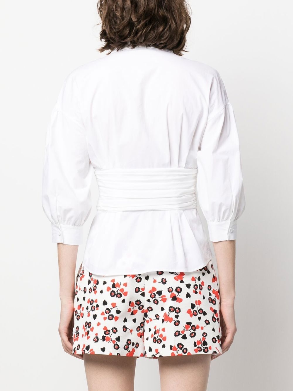 gathered-waist detail shirt - 4