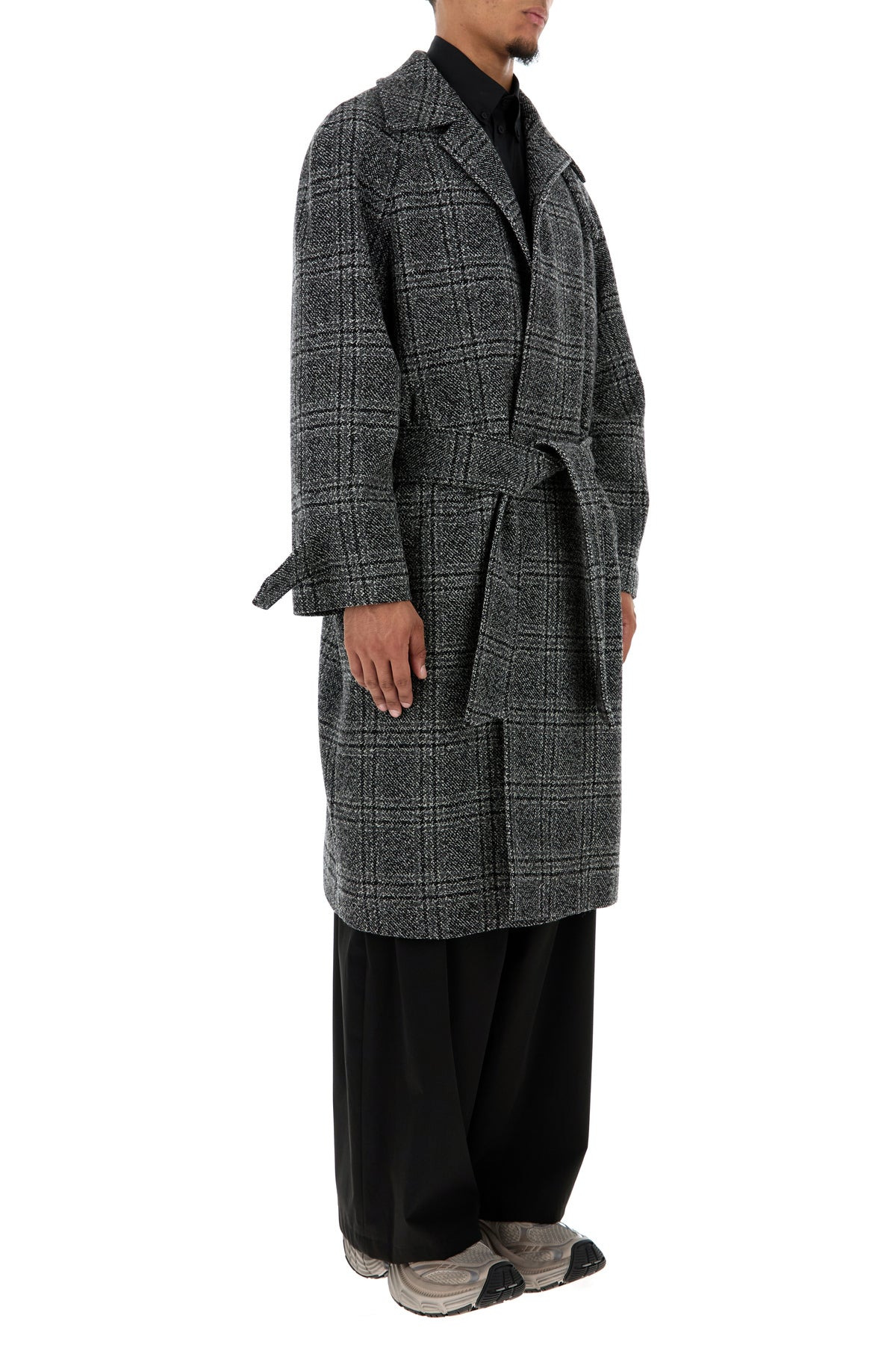 Embroidered wool coat - 3