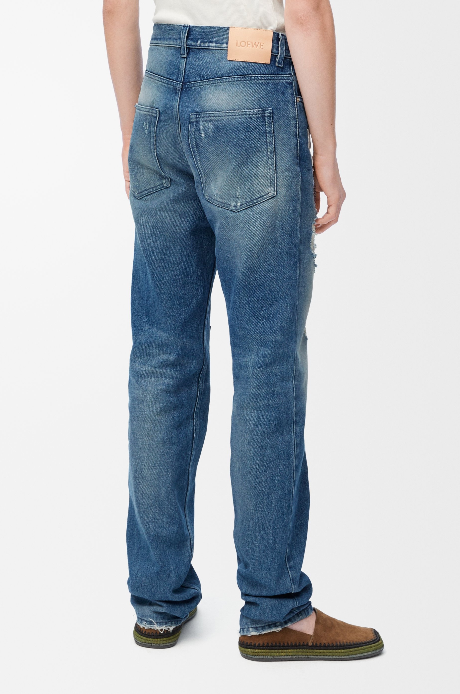 Straight leg jeans in denim - 4