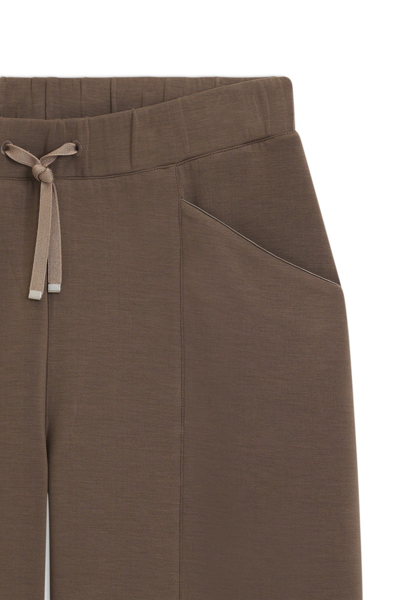 RELAXED-FIT TRACKSUIT BOTTOMS WITH LUSTROUS PIPING 6
