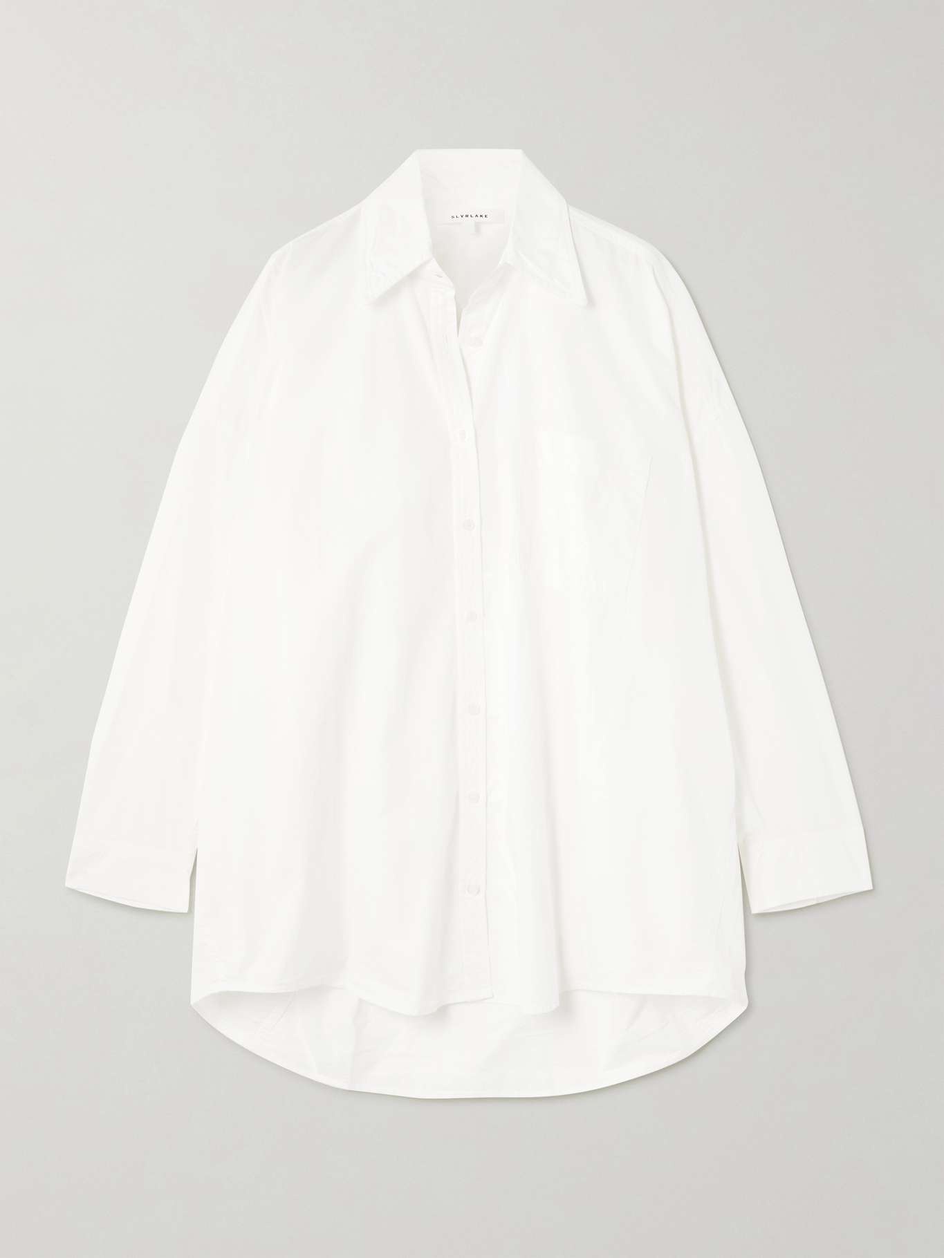 Cocoon cotton-poplin shirt White - 1