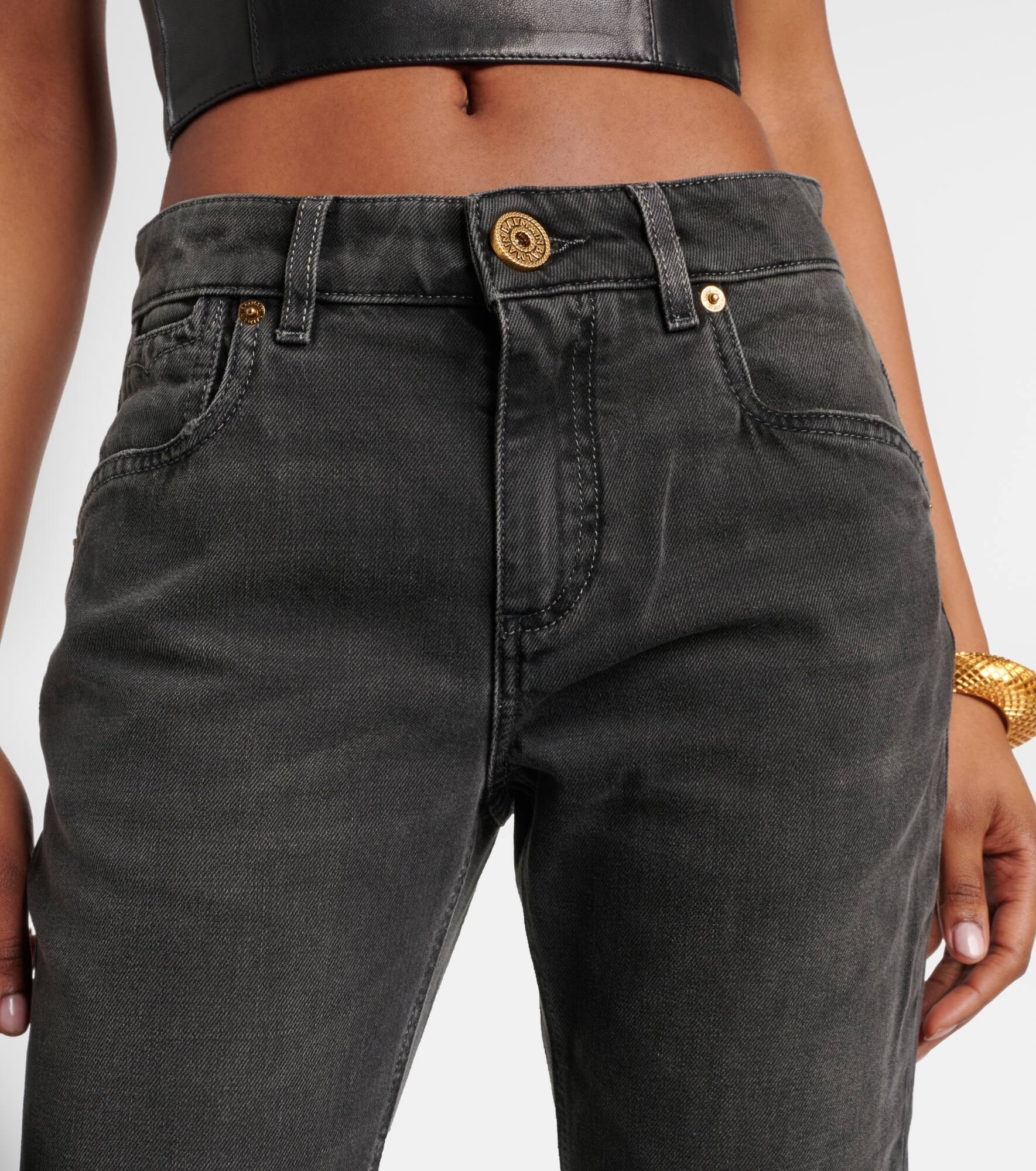 Western low-rise bootcut jeans - 4