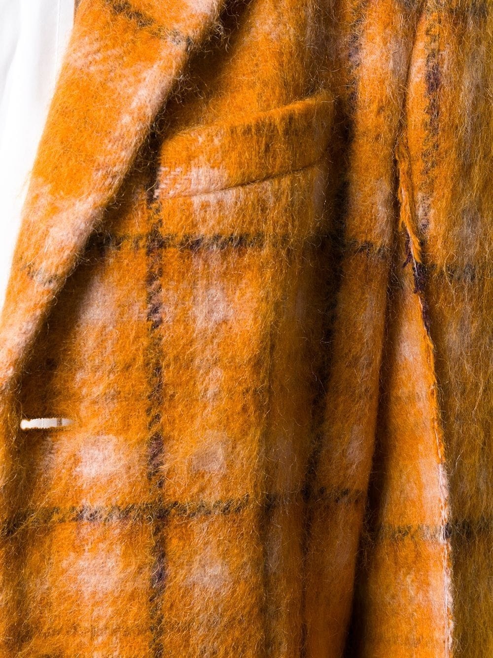 check-pattern single-breasted coat - 5