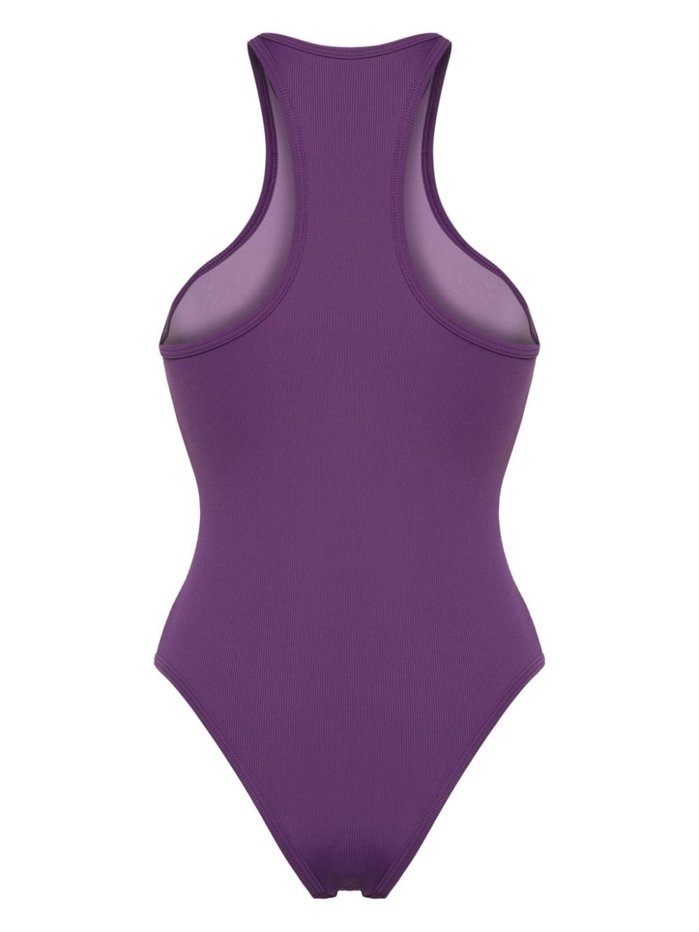 racerback fine-ribbed swimsuit - 2