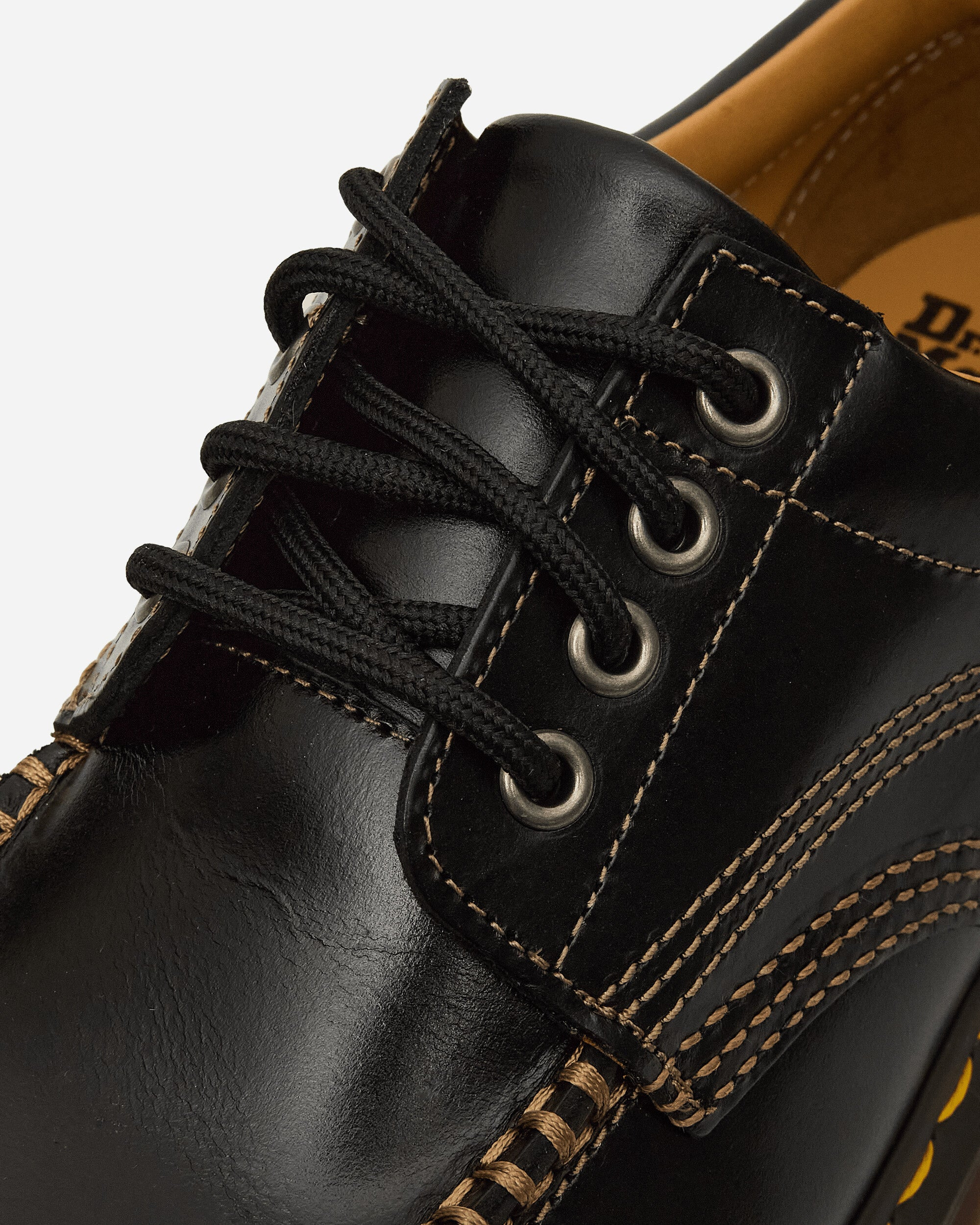 Lowell Leather Moc Toe Shoes Black - 6