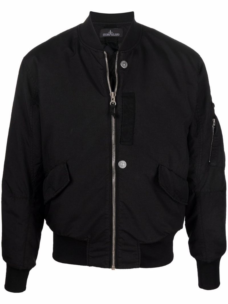 quilted-lining bomber jacket - 1