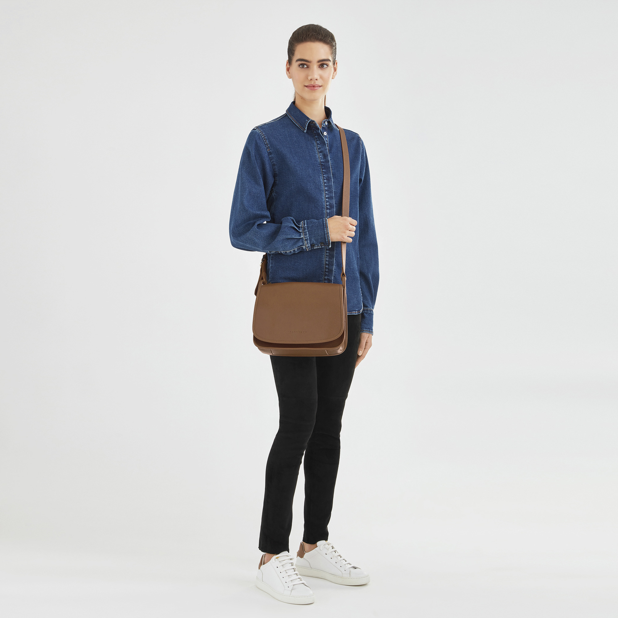 Le Foulonné M Crossbody bag Caramel - Leather - 2
