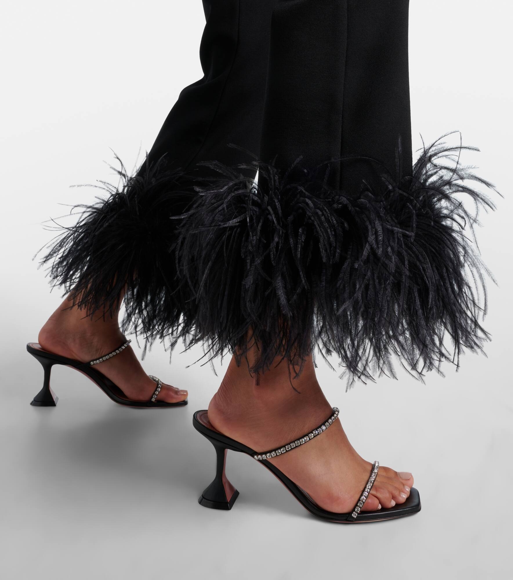 Gilda 70 embellished leather mules - 7