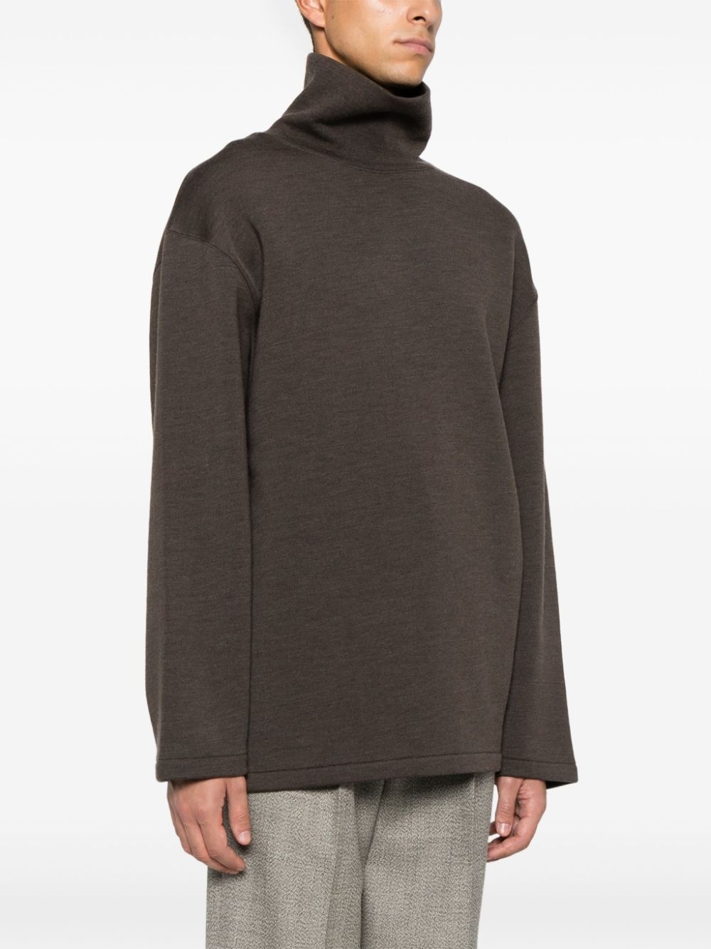 mélange-effect sweatshirt - 3